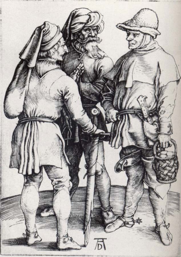 Albrecht Durer Three Peasants in conver-sation